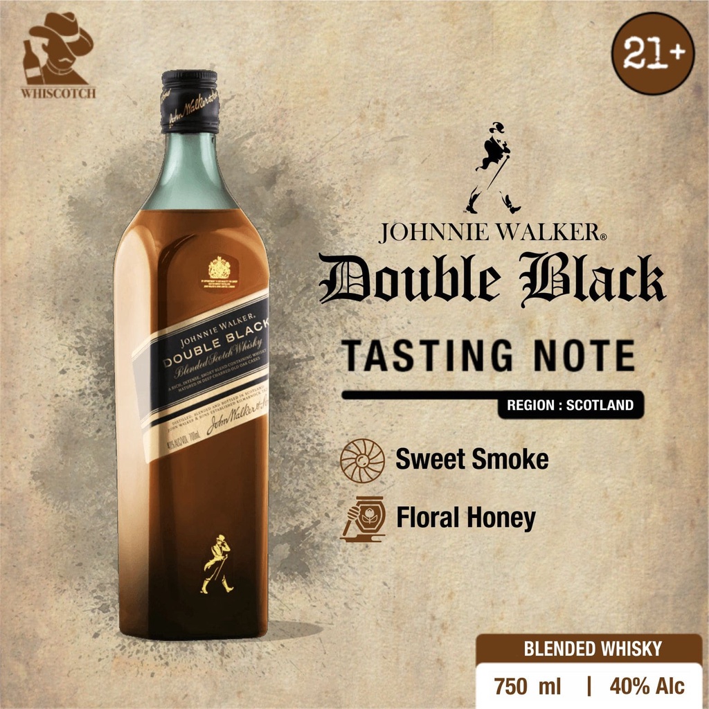 Jual Johnnie Walker Double Black 1 L ABV 40 Shopee Indonesia
