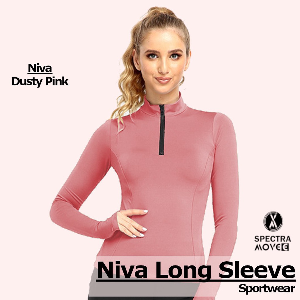 Jual Baju Senam M Xxl Niva Long Sleeve Top Baju Olahraga Wanita Kaos