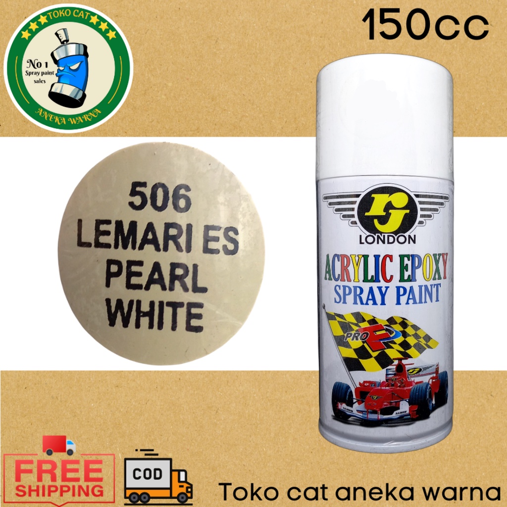 Jual cat semprot 150cc rj london lemari es pearl white spray paint ...