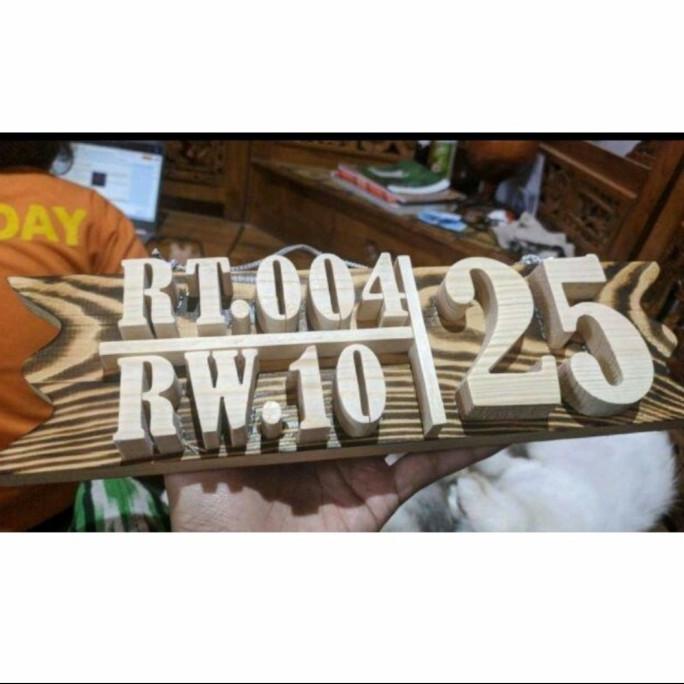 Jual Papan Kayu Alamat Nomor Rumah Rt Rw Shopee Indonesia