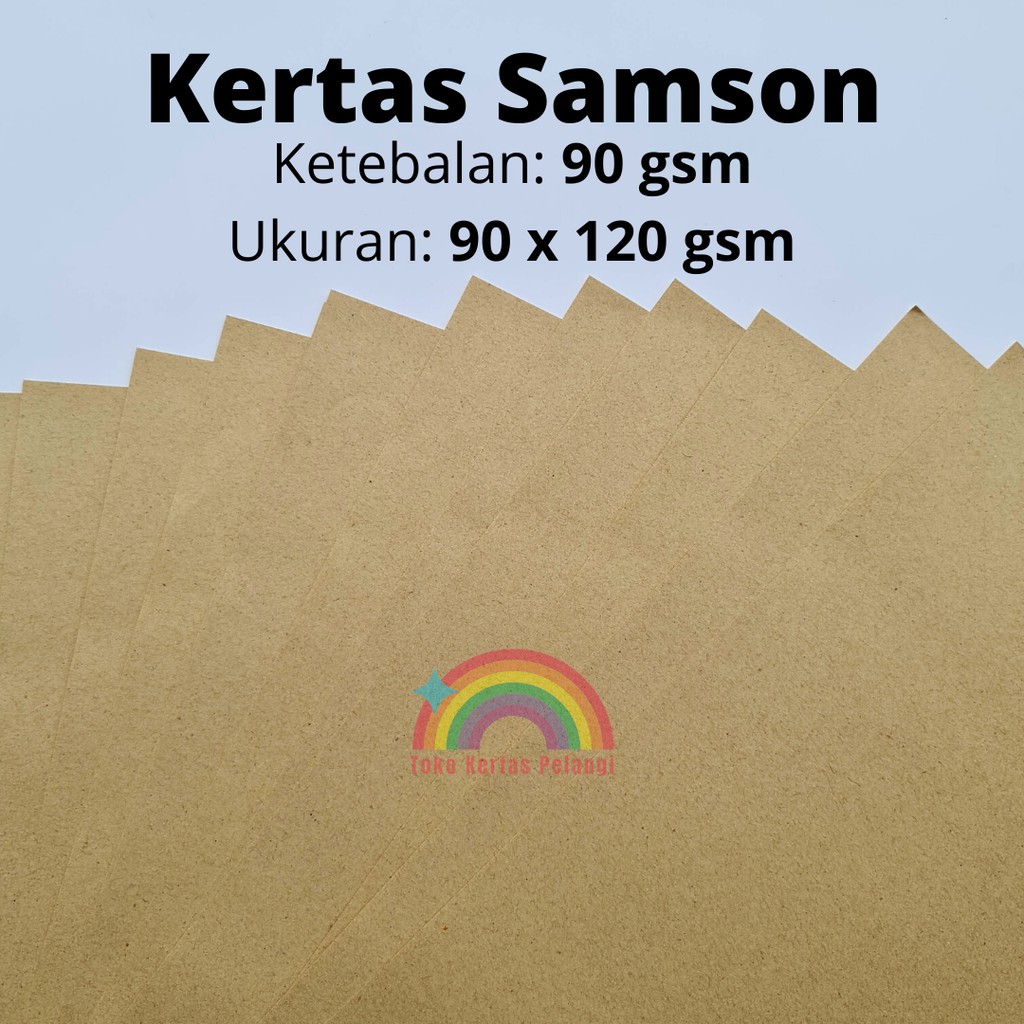 Jual Kertas Samson/kertas Bungkus Coklat Tebal 90gsm Isi 10 Lbr Ukuran ...