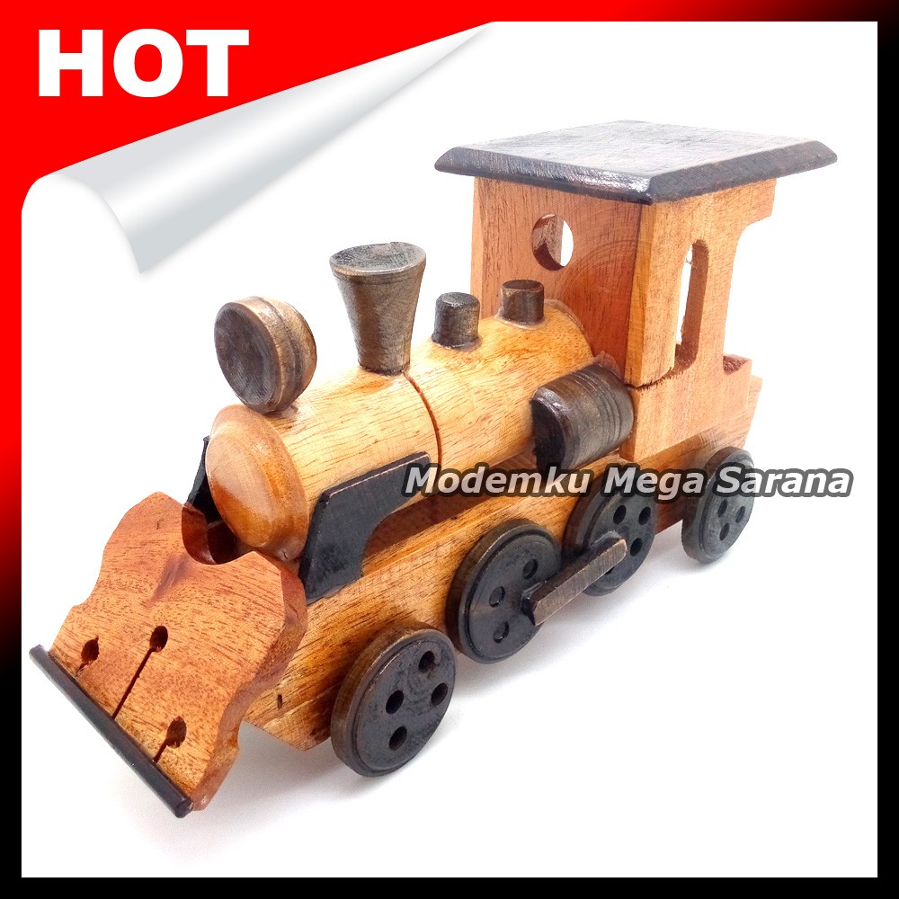 Jual Miniatur Lokomotif Kayu 19x11x7 Cm | Shopee Indonesia