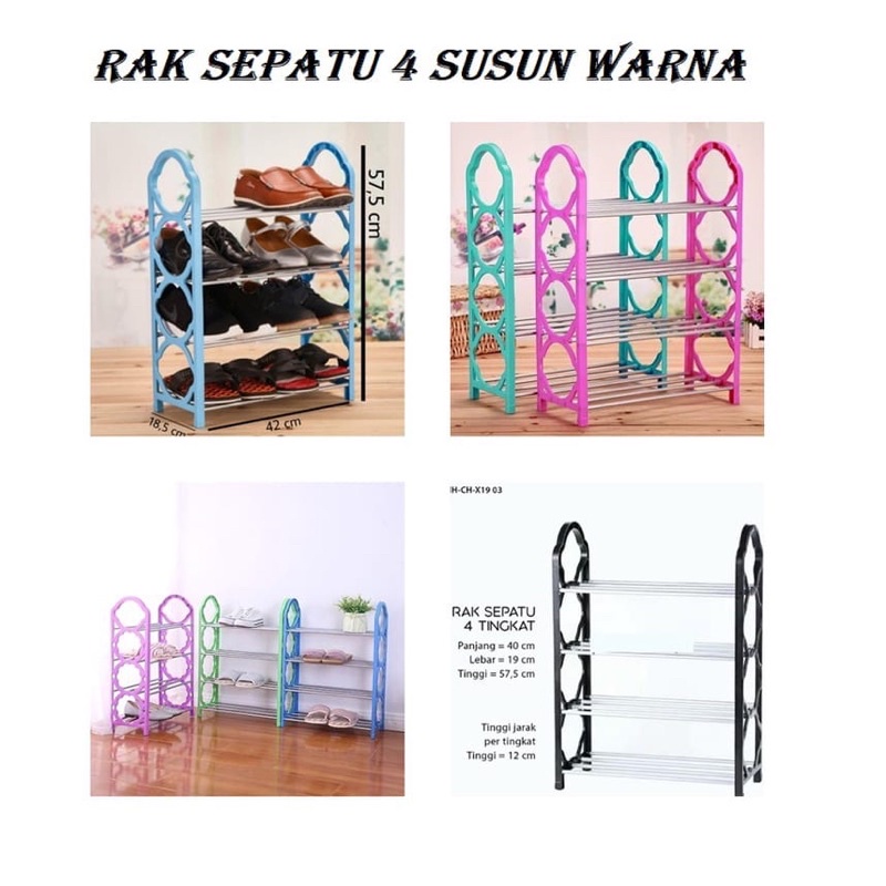 Jual Rak sepatu 4 susun | Shopee Indonesia