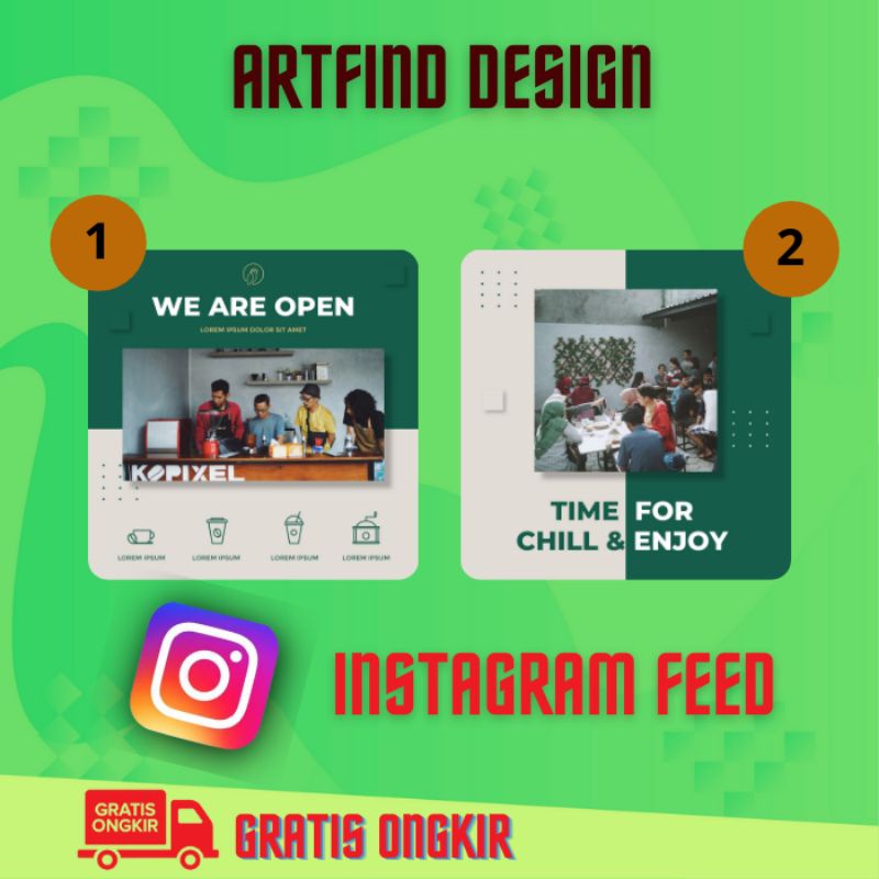 Jasa desain Post Konten Feed IG Instagram Satuan Murah Kekinian Part 9
