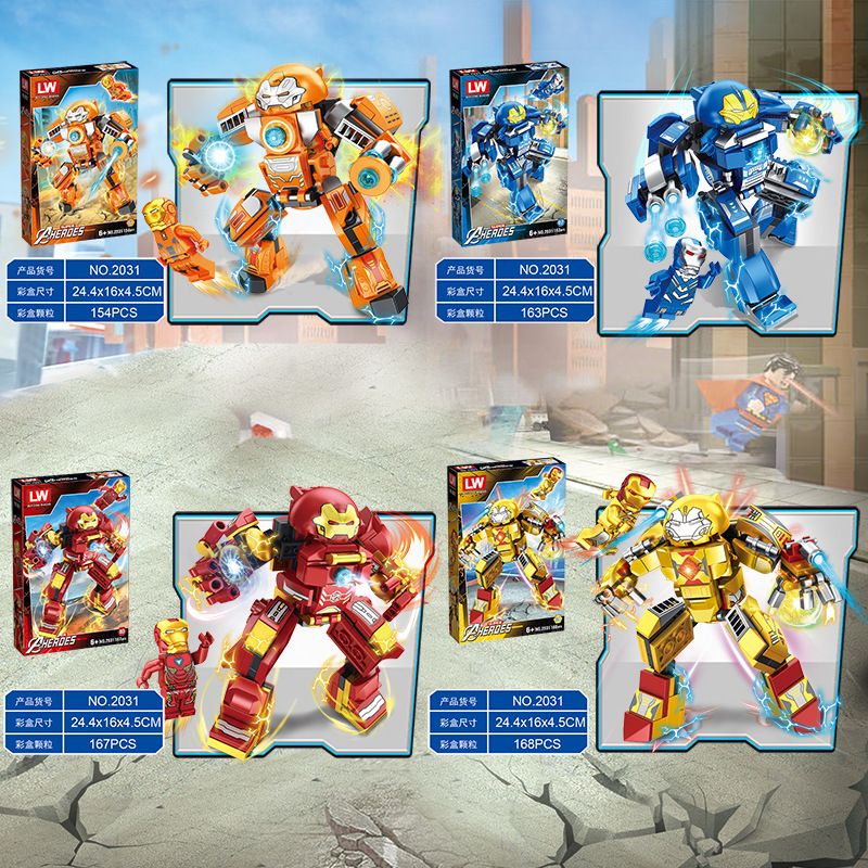 Jual Action figure bricks robot hulkbuster besar superhero figure ...