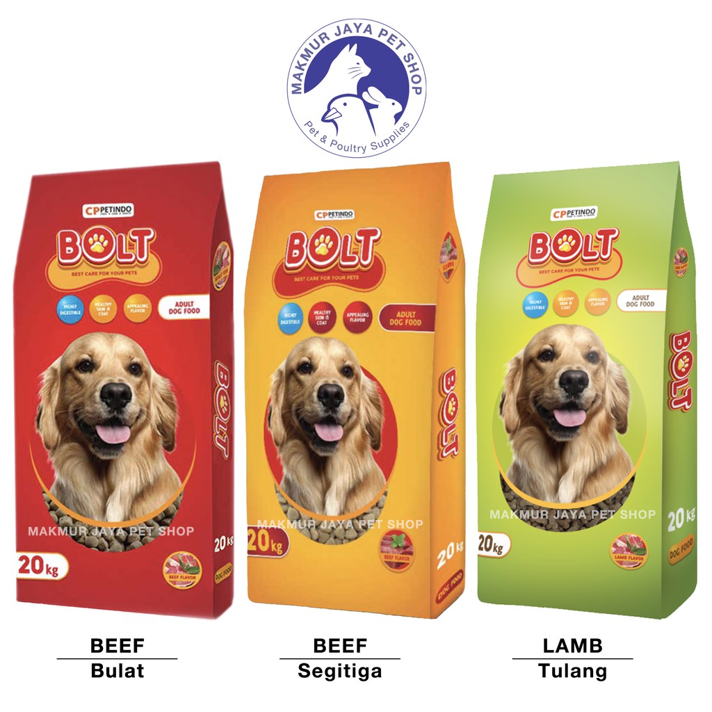 Jual Bolt 20kg Dog Food Beef Lamb / Makanan Anjing 20 kg | Shopee Indonesia