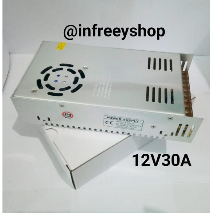 Jual BISA COD Power Supply Switching 12V 30A 360 Watt Cocok Untuk CCTV ...