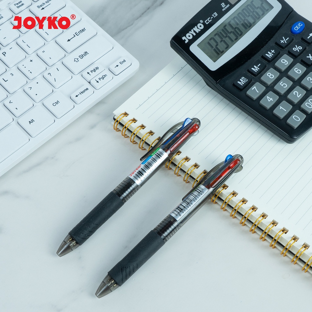 Ball Pen Pulpen Pena Joyko BP-213 Quaco 0.7 mm 4 Warna Colors (5)