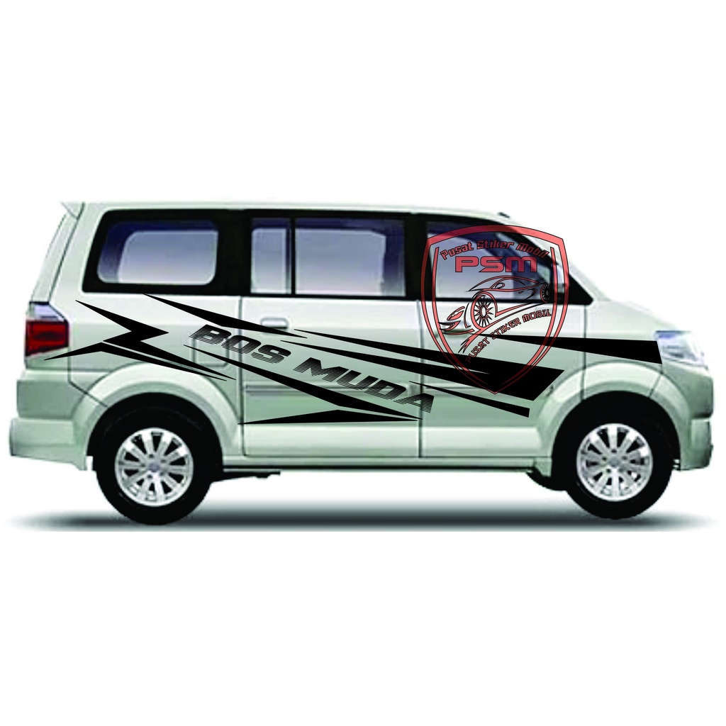 Jual Stiker Mobil Suzuki Apv Luxury Striping Cutting Mobil Apv Promo Stiker Mobil Apv Boss Muda