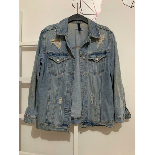 Jaket jeans stradivarius best sale