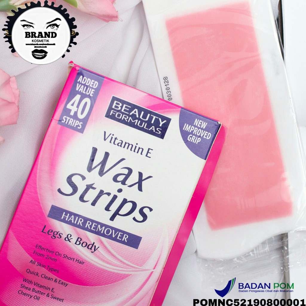 Jual Beauty Formulas Wax Strips Vitamin E Legs & Body 40 strips