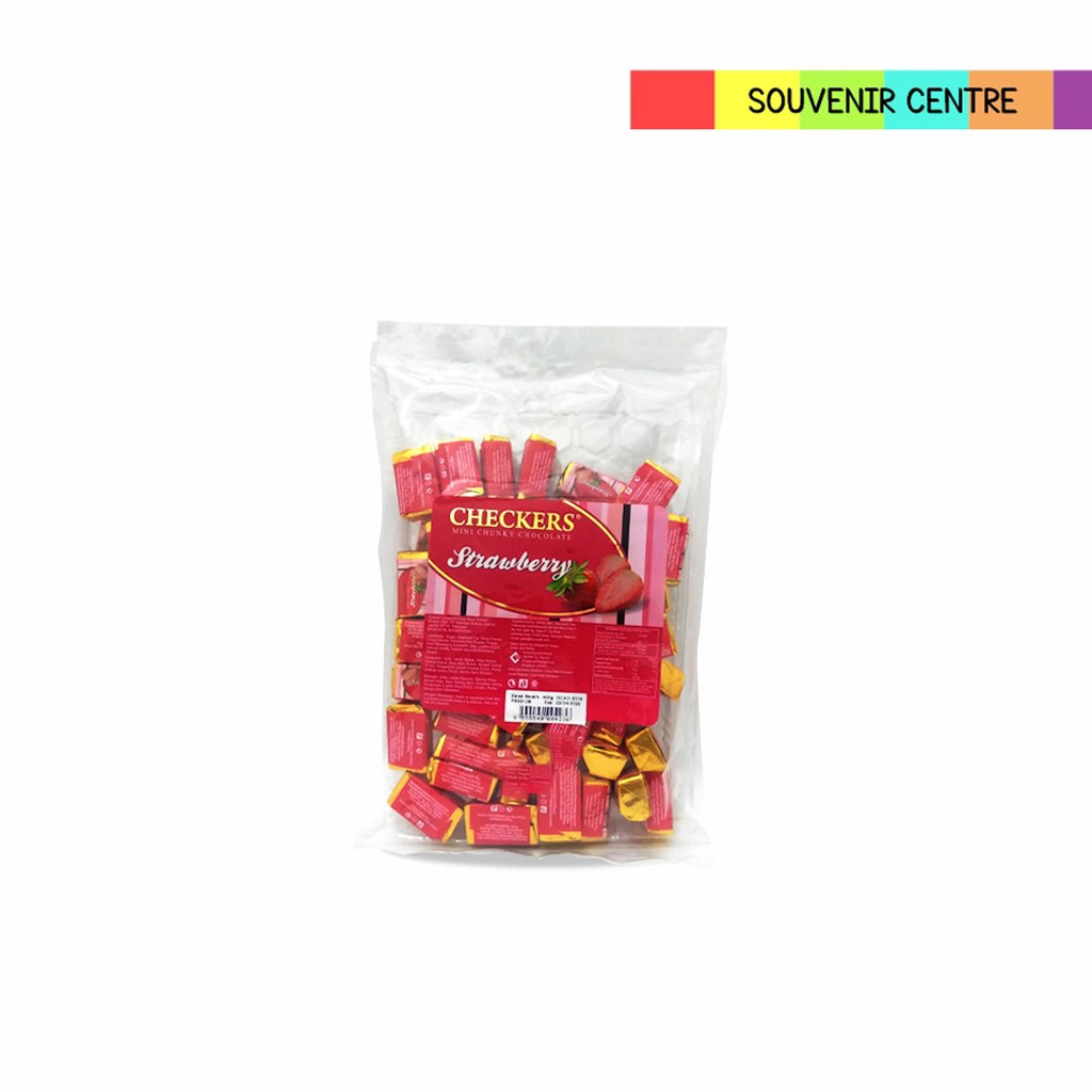 Jual CHECKERS MINI CHUNKY STRAWBERRY CHOCOLATE 400GR | Shopee Indonesia