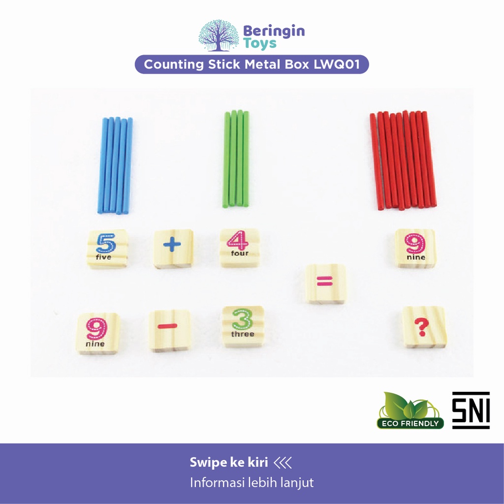 Jual Beringin Toys Mainan Edukasi - Counting Stick Metal Box / Mainan ...