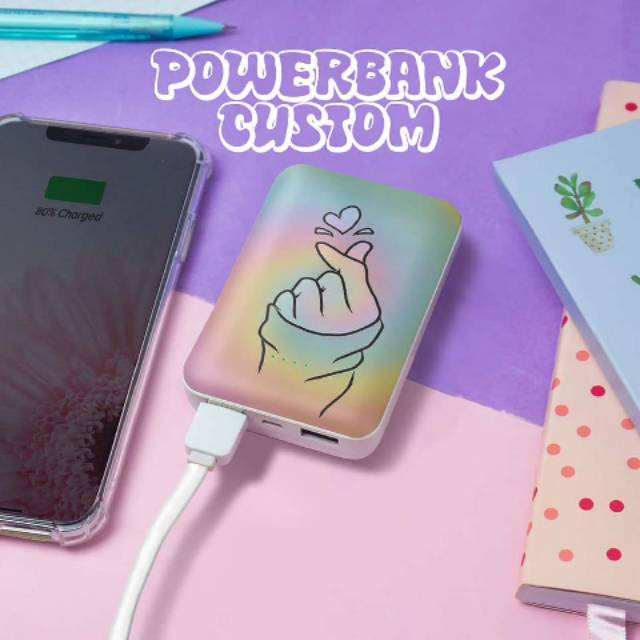 Jual Power bank Custom bisa desain Foto/gambar sesuai keinginan kamu ...