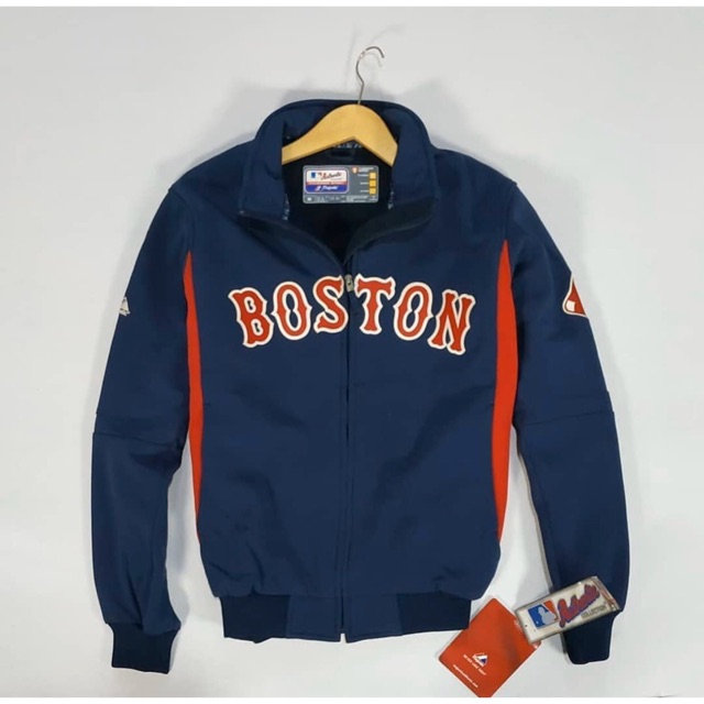 Majestic × 気持ち良 BOSTON REDSOX フリース裏地 古着 スタジャン