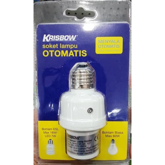 Jual Fitting Soket Socket Lampu SENSOR OTOMATIS KRISBOW Shopee Indonesia