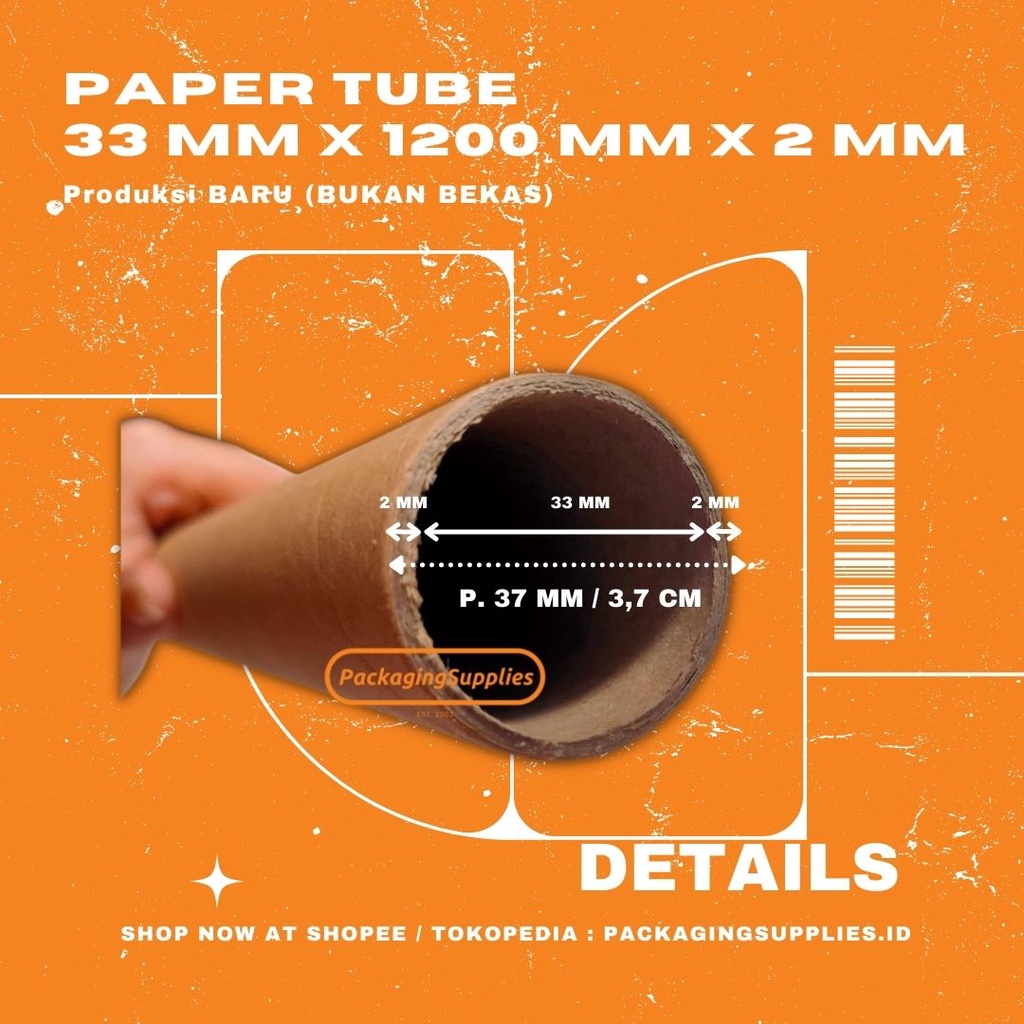 Jual (BARU) PAPER TUBE / TEMPAT POSTER / TABUNG KARTON STICKER TANPA ...