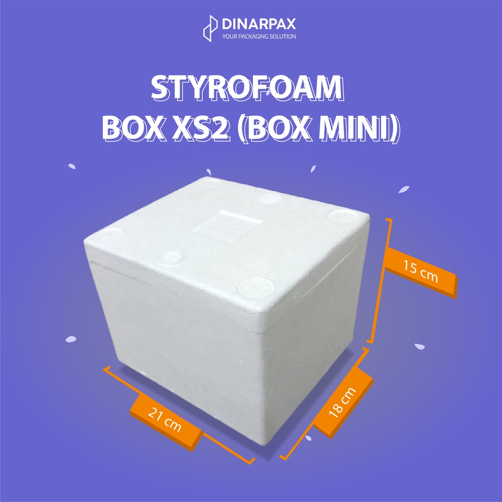 Jual STYROFOAM BOX XS2 20,5X18,2X15,3CM / BOX MINI / BOX XS 2 / BOX ...