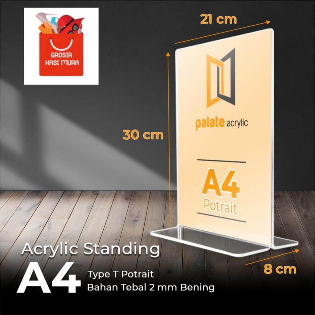 Jual Acrylic Tent Holder Akrilik Tent Card A Tempat Brosur Meja Shopee Indonesia