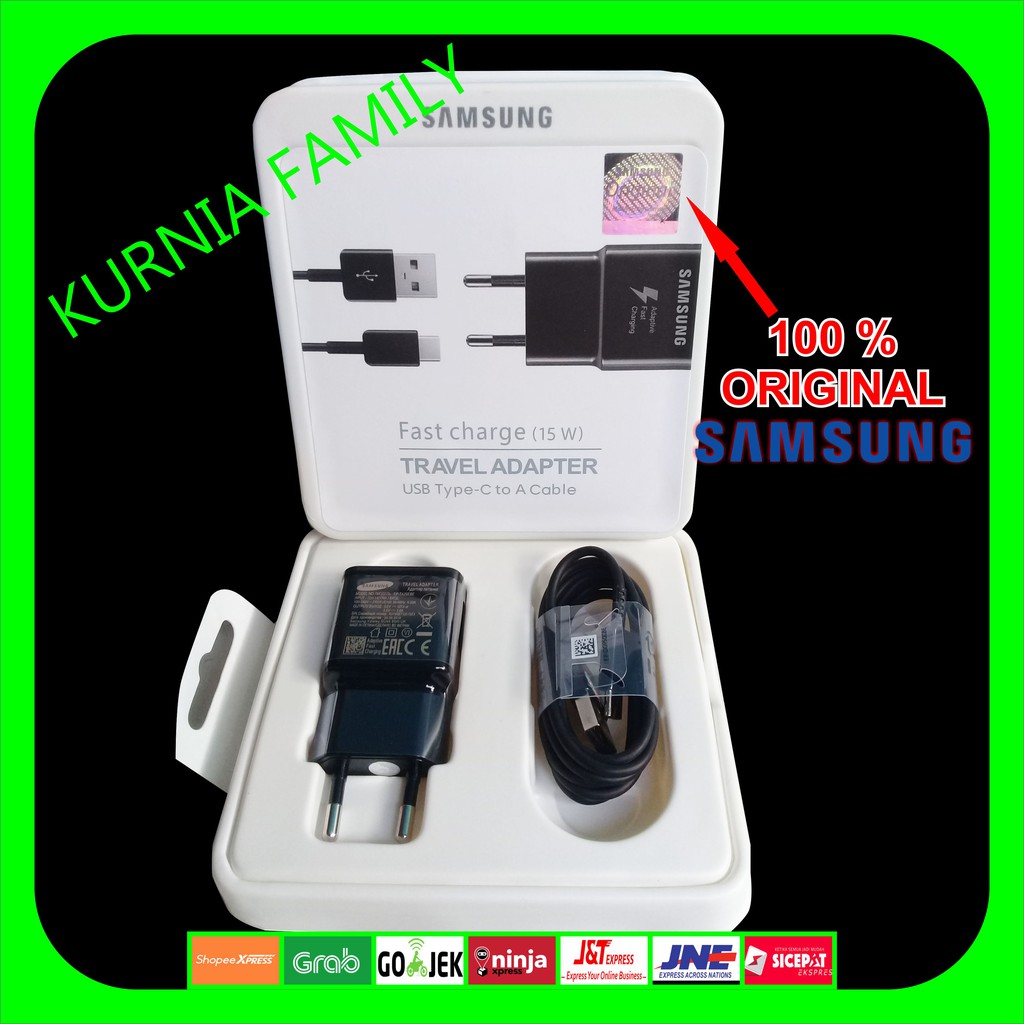 Charger Samsung Galaxy S10 S10e Original 100% fast Charging Type C