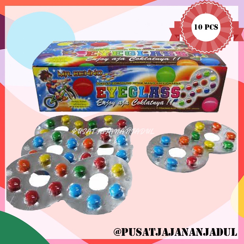 Jual 10Pcs Permen Coklat Kacamata Jaman Dulu - Cokelat Jadul 90an