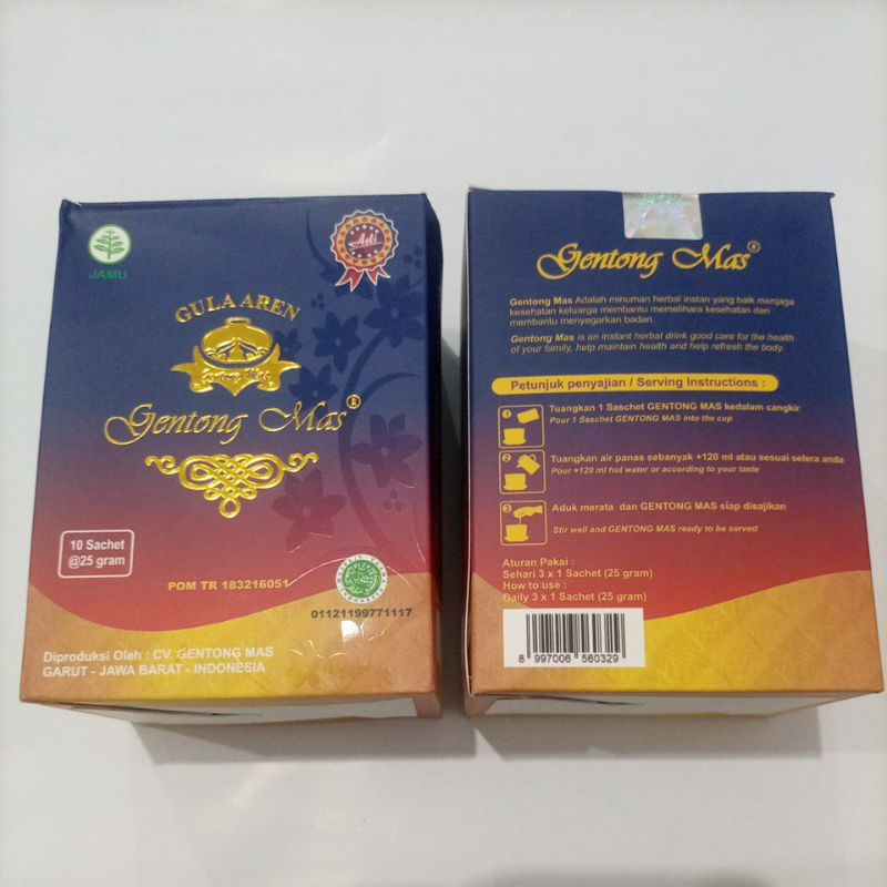 Jual Gentong Mas Gula Aren Minuman Obat Herbal Asli Original / Box isi ...