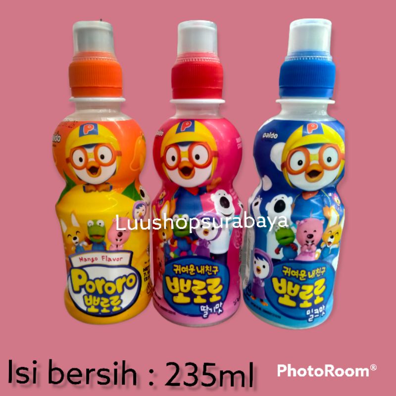 Jual Pororo Minuman Botol 235ml Minuman Rasa buah untuk anak-anak