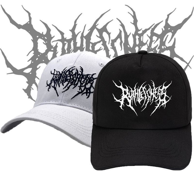 Jual Topi Babel Gotik Street Punk Frauen Topi Hitam Catton Bordir ...
