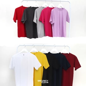 Kaos Polos Premium Cotton Combed 30s 100 Slimfit Distro Cowo Dan Cewe Dewasa Pria Dan Wanita