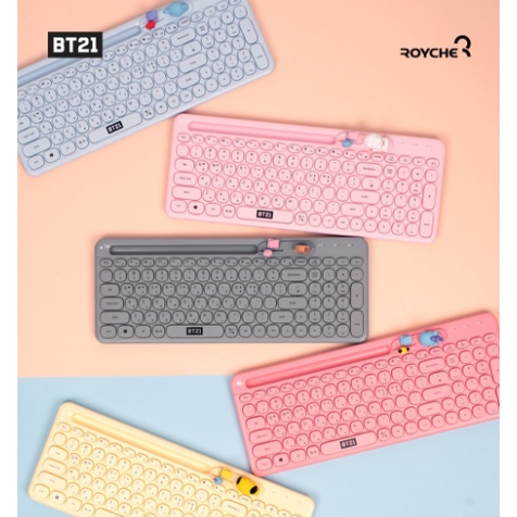 Jual ROYCHE Wireless keyboard BT21 BTS HANGUL KOREA | Shopee Indonesia