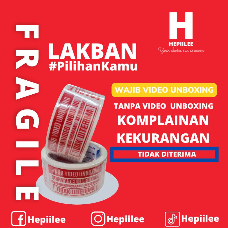 Jual Lakban unboxing fragile Mitran Pack 1 roll | Shopee Indonesia