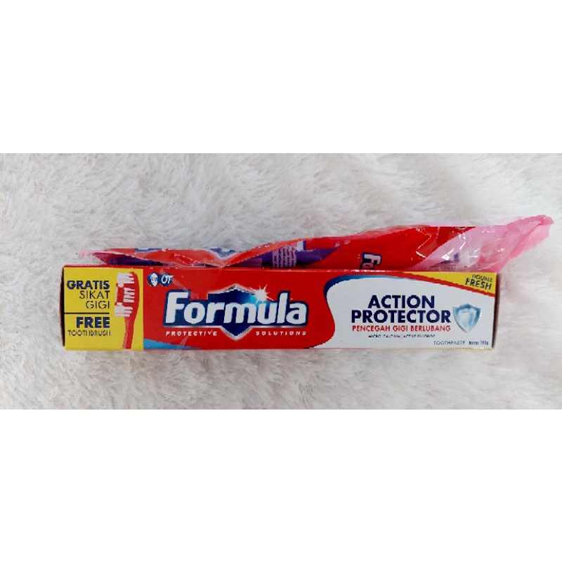 Jual Promo !! Bundle pasta gigi Formula 190 gr Free Sikat Gigi Formula