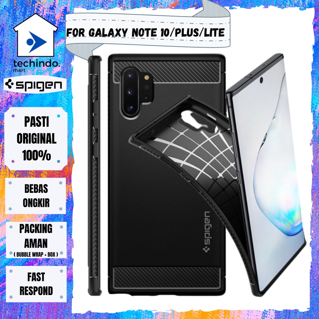 Jual Case Samsung Galaxy Note 10 Plus Lite Spigen Rugged Armor