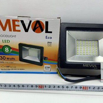 Jual Lampu LED Sorot MEVAL 30w LED Flood Light MEVAL 30 WATT GARANSI 1 ...