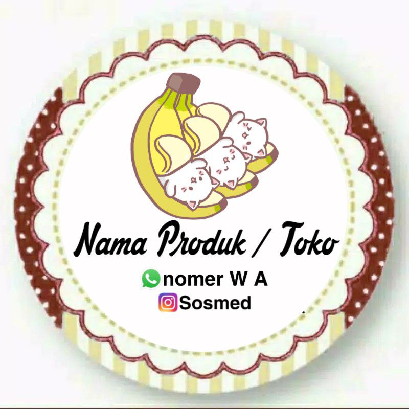 Jual Minimal Order 100 Pcs Stiker Produk Cemilan Snack Keripik