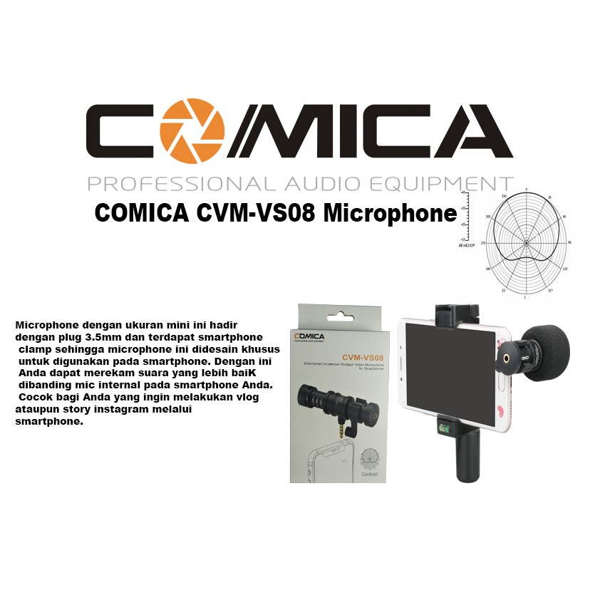 CVM-VS08 Microphone COMICA pour smartphone