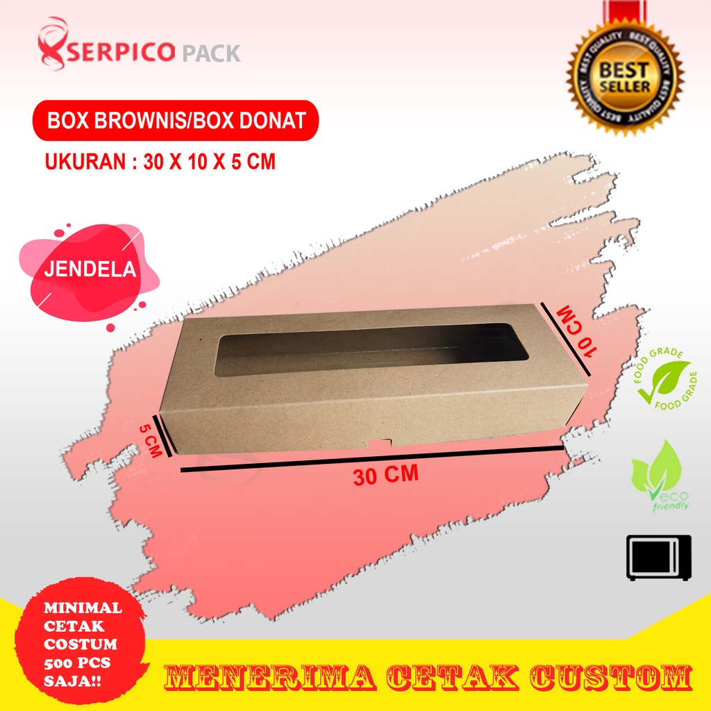 Jual Dus Brownies Jendela 30x10x5 / Bus Brownies Box 30x10 / Box ...