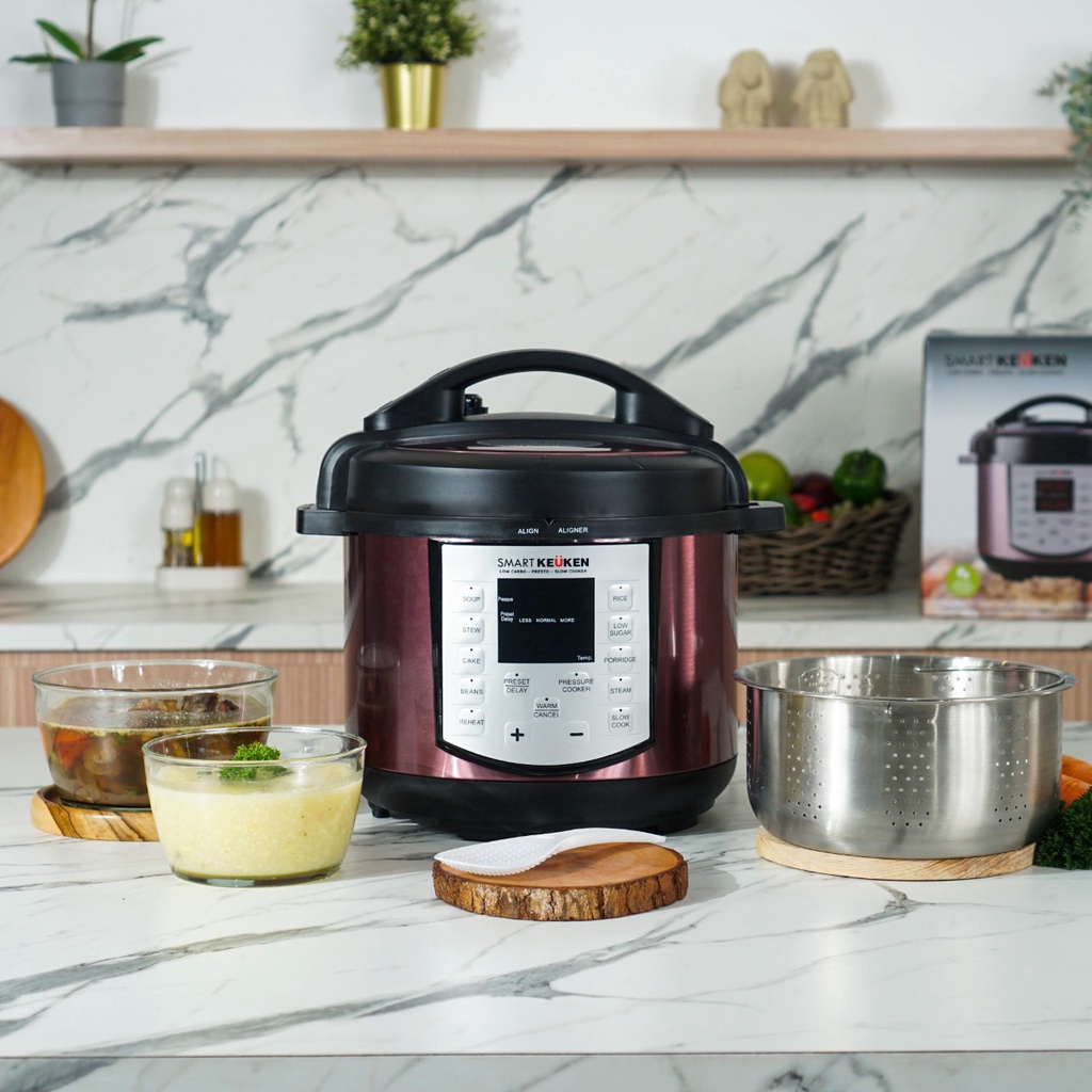 Jual Rice Cooker Smart Keuken Multi Cooker 3 in 1 | Shopee Indonesia