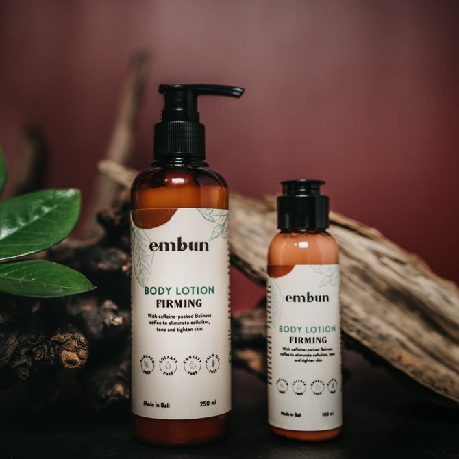 Jual EMBUN Body Lotion Firming 100 ml & 250 ml Lotion yang Menghidrasi dengan Kopi Bali untuk