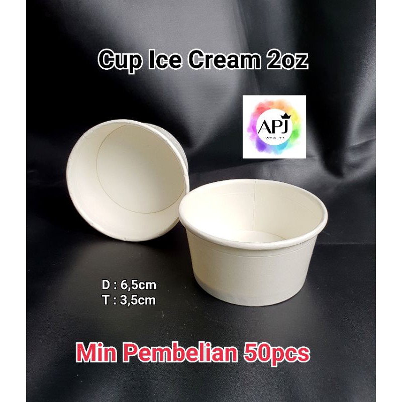 Jual Paper Cup Ice Cream 2oz / Ice Cream Cup 2oz / Gelas Ice Cream 2oz Shopee Indonesia