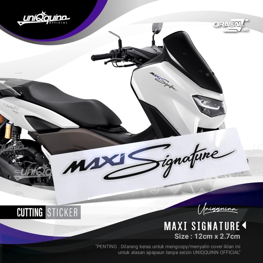 Jual UQ Sticker Maxi Signature | Stiker Maxi Signature | Stiker Motor ...