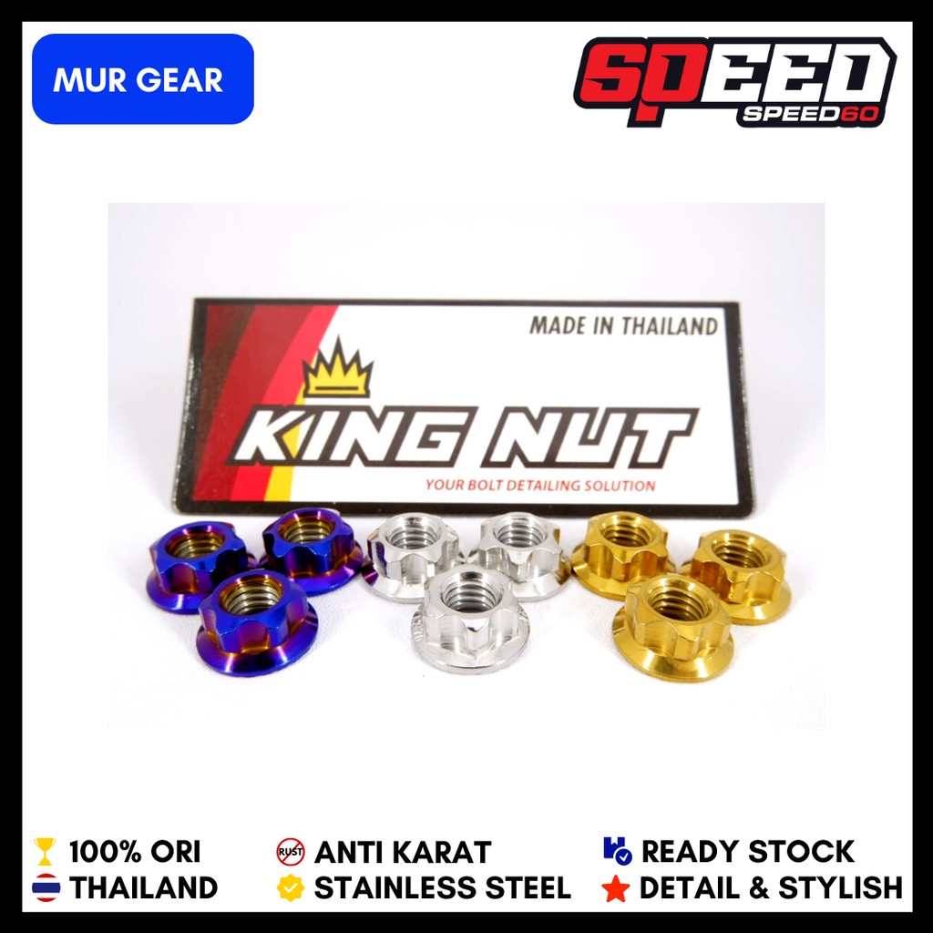 Jual Probolt Mur Stelan Rantai Belakang Kawasaki Ninja R Rr King Nut Thailand Shopee Indonesia