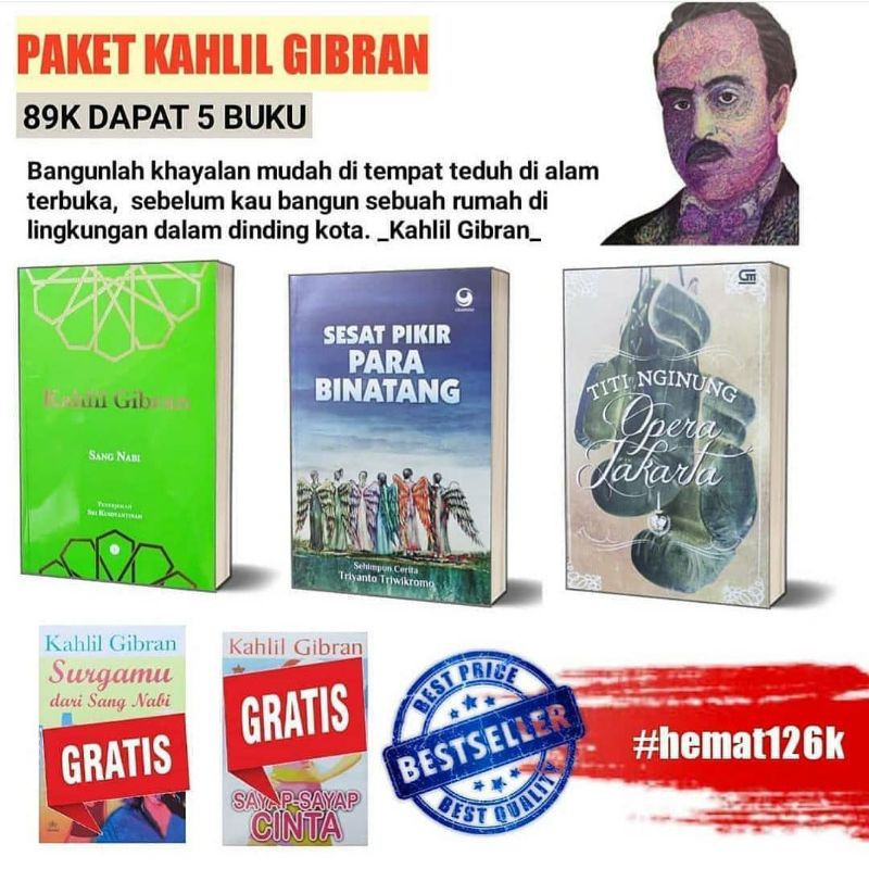 Jual PAKET BUKU KAHLIL GIBRAN-Super Murah | Shopee Indonesia