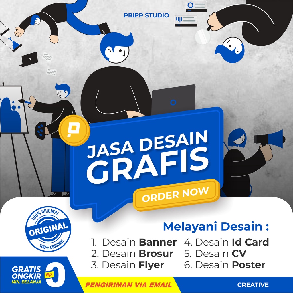 Jual Jasa Desain Banner Logo CV Brosur Flyer Id Card Shopee Indonesia