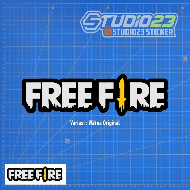Jual Stiker Free Fire Hologram pelangi, Stiker FF, Cutting Sticker