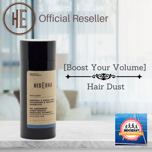 Jual HIS ERHA Hair Dust Styling Powder / Bubuk Bedak Rambut Pria 12 g