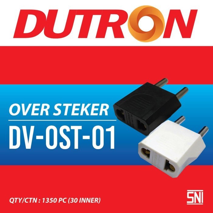Jual Over Steker Adaptor Sambungan Colokan listrik Gepeng DUTRON ...