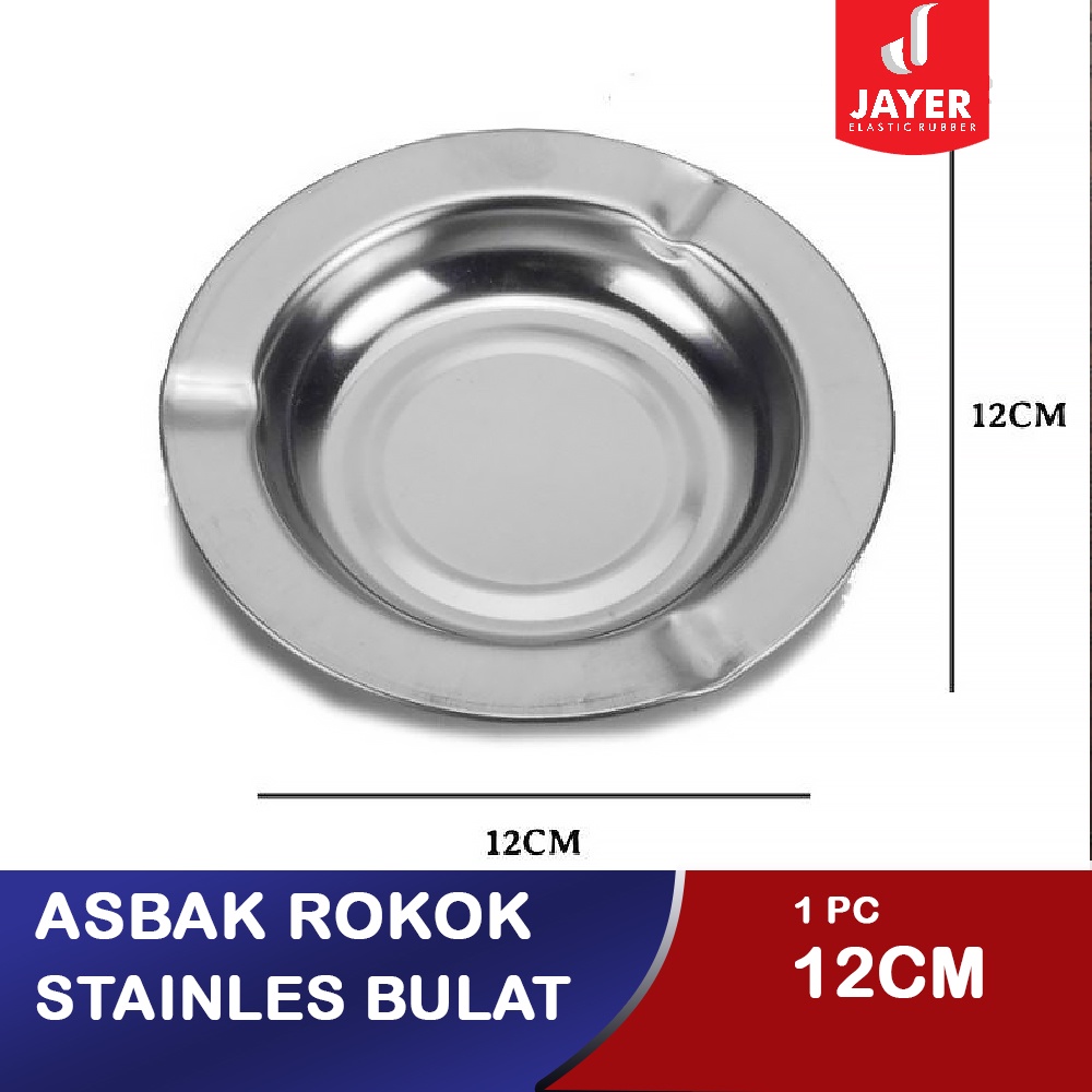 Jual ASBAK ROKOK BULAT STAINLES 12CM / Tempat Abu rokok bahan Stainless ...