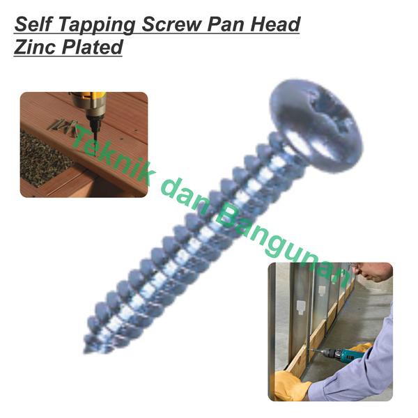 Jual Self Tapping Screw/Skrup Cacing #14 X 3/4