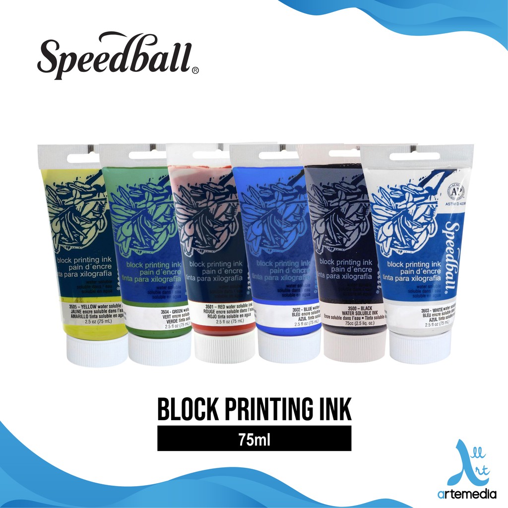 Speedball Block Ink Fabric 2.5Oz Met Gld